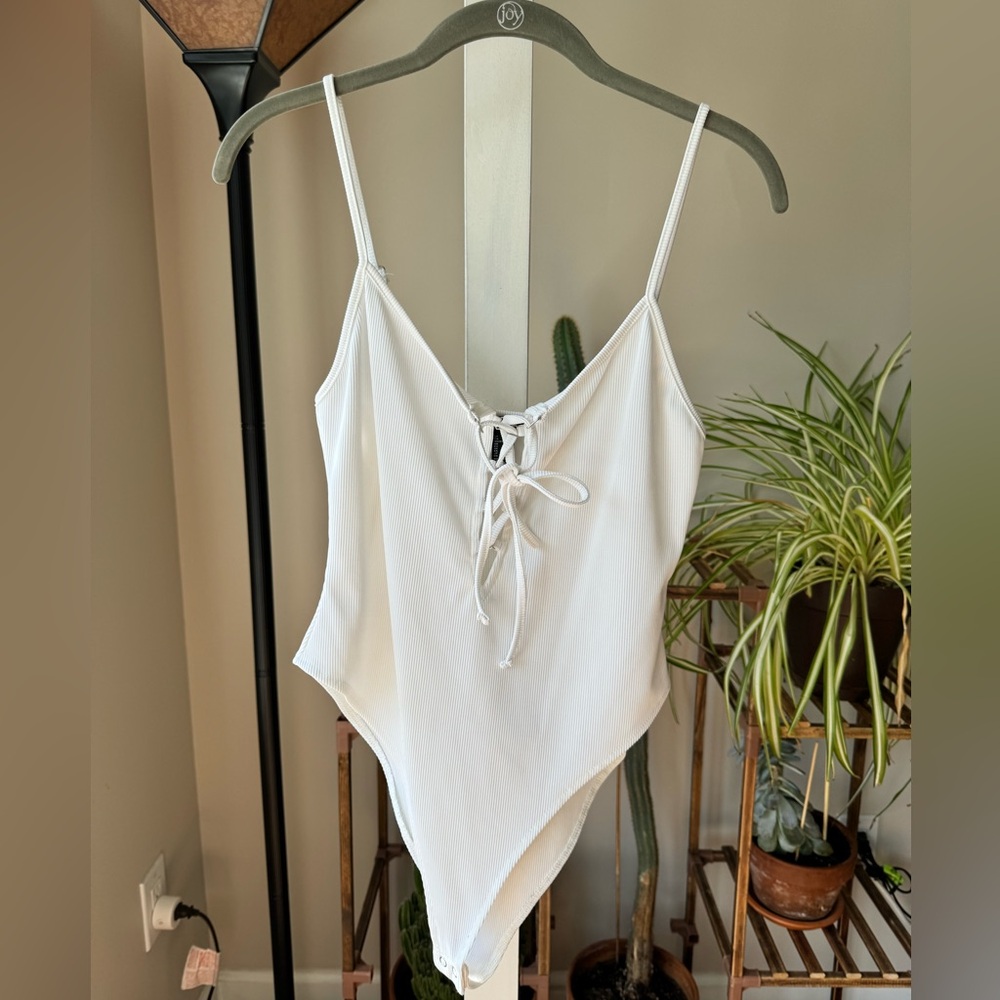 Forever 21 Lace Up Front Body Suit